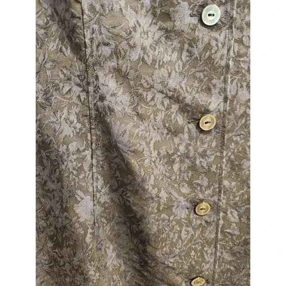 Stunning MaxMara Vintage Floral Button Up Sleeveless Midi Shirt Dress Sz 2 - Picture 5 of 10